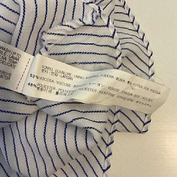 Zara Basic Medium Pin Stripe  Crop Top - Picture 6 of 8